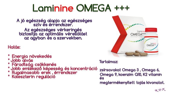 Omega+++ A szív és érrendszer támogatója. Vérkeringés,  vérellátás. Agy optimális működése. 